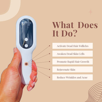 TheraBrush - Premium Red Light Therapy Hair Growth and Skin Rejuvenation Brush - PhysioCare